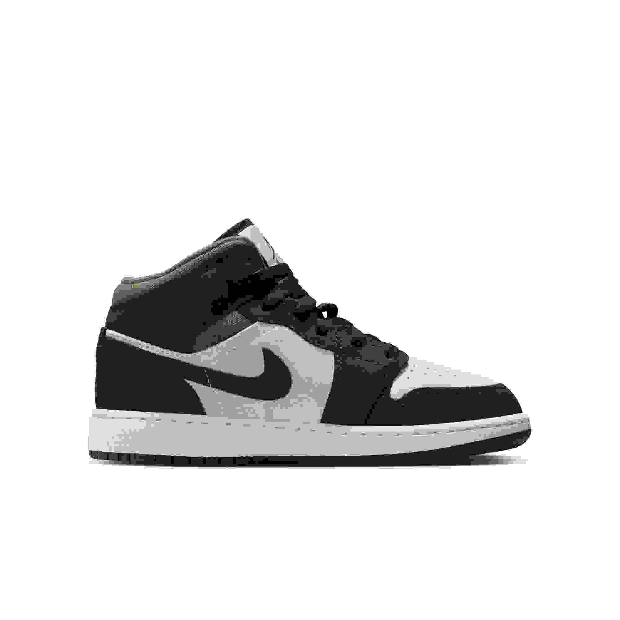 Jordan 1 Mid SE Grade School Boys' "Lt Orewood Brn/Off Noir/Medium Olive" Shoe